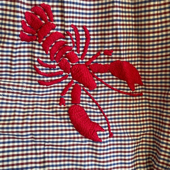 Striped Dress with Red Lobster Embroidery - Picture 6 of 11